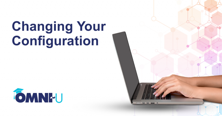 Changing your configuration Omni~U- hands typing on laptop