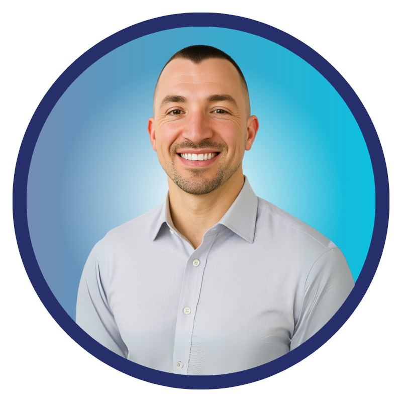 Erik Chazin - sales omni~view - headshot - blue circle