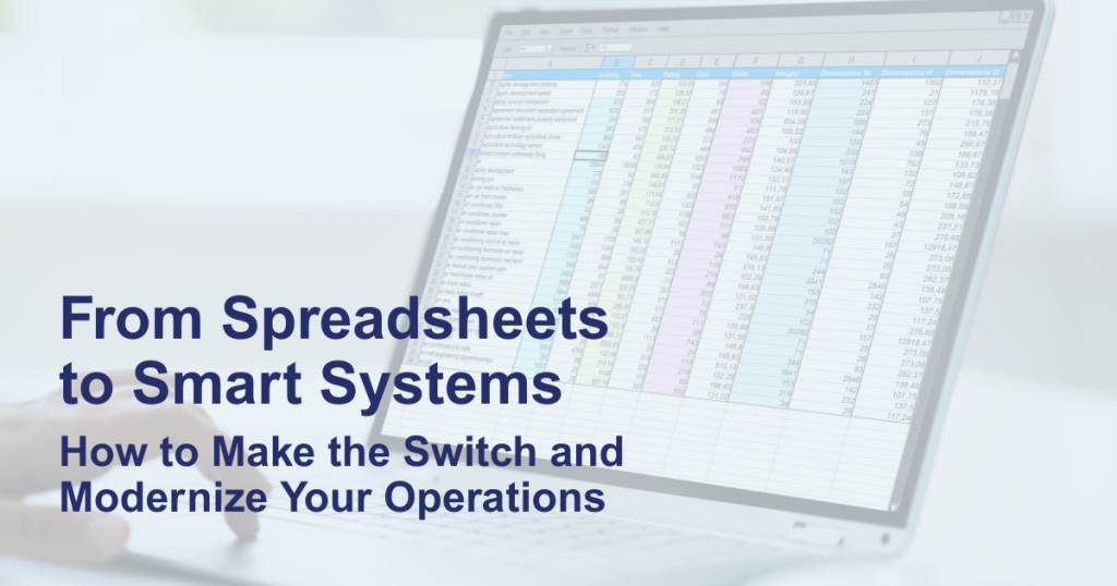 Omni~U: From Spreadsheets to Smart Systems- transparent photo with a spreadsheet on a laptop in the back