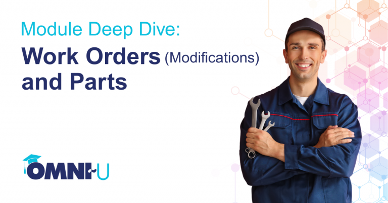 Omni~U- Work Orders (Modifications) and Parts- man in work clothes holding three wrenches