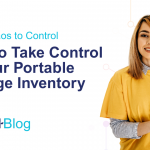 From Chaos to Control: How to Take Control of Your Portable Storage Inventory _ Omni~Blog Womn in yellow shirt with clipboard