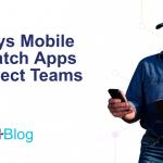 5 Ways Mobile Dispatch Apps Connect Teams Omni~View Omni~Blog Man in baseball cap looking at iPad and phone