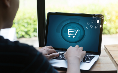 cart on laptop screen