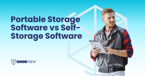 Portable Storage Software vs Self-Storage Software 10 Reasons Portable Storage Operators Should Switch to Software Built for Them Omni~View Logo Man in flannel on ipad blue gradient background