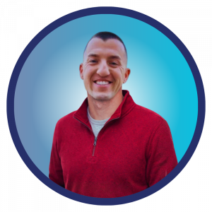 Erik Chazin Headshot sales omniview - round blue gradient background